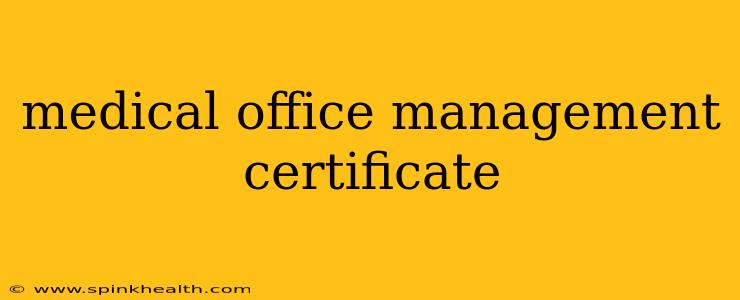 medical office management certificate