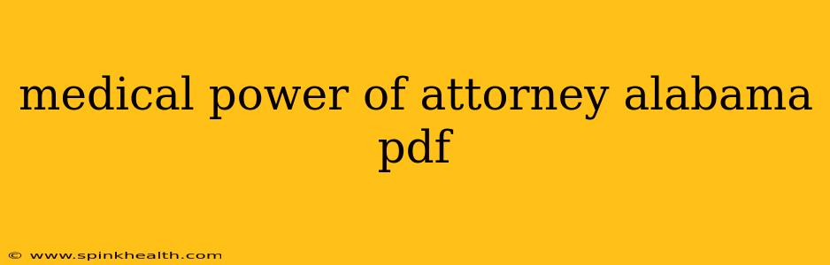 medical power of attorney alabama pdf