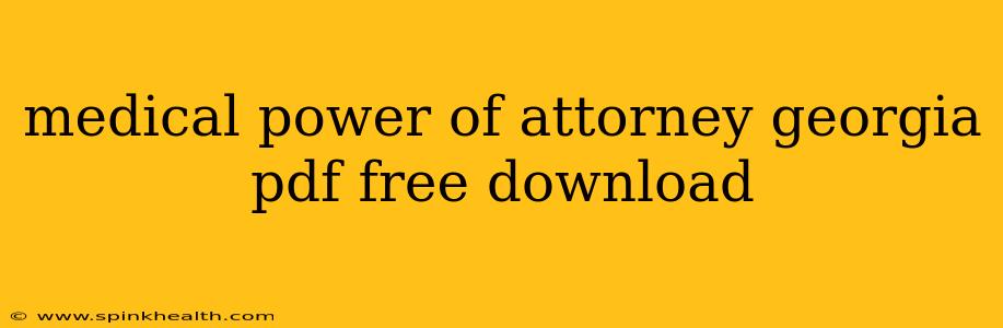 medical power of attorney georgia pdf free download