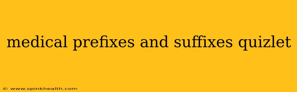 medical prefixes and suffixes quizlet