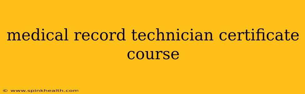 medical record technician certificate course