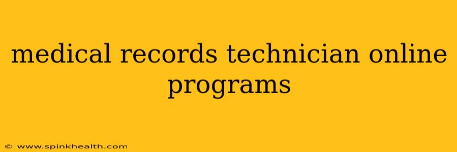 medical records technician online programs