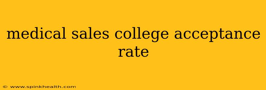 medical sales college acceptance rate