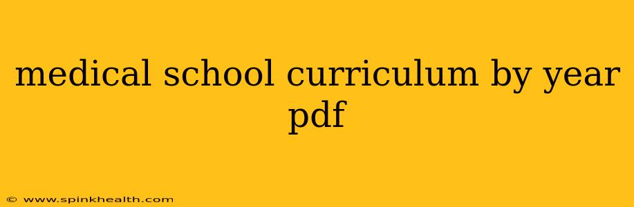 medical school curriculum by year pdf