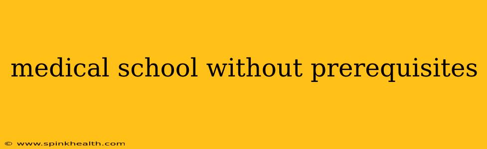 medical school without prerequisites