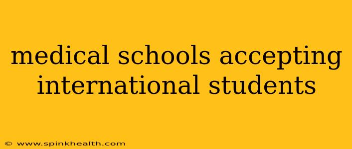 medical schools accepting international students