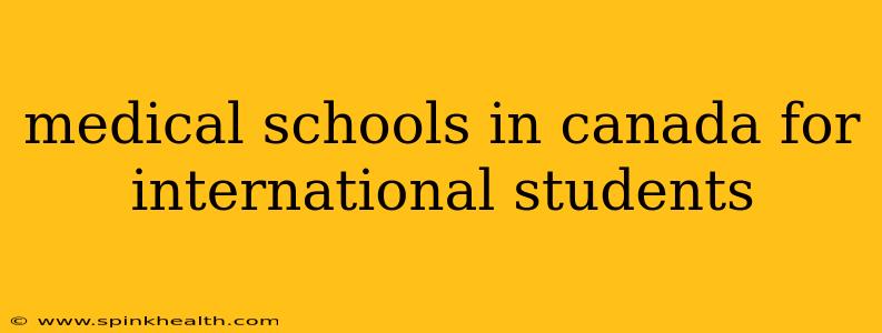 medical schools in canada for international students