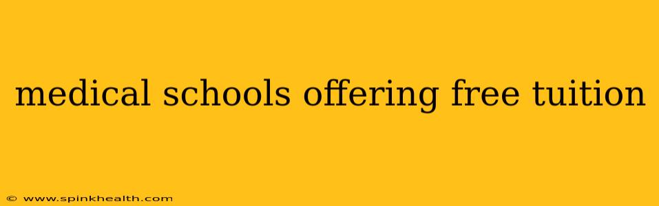medical schools offering free tuition