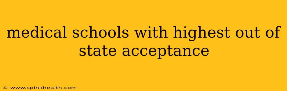 medical schools with highest out of state acceptance
