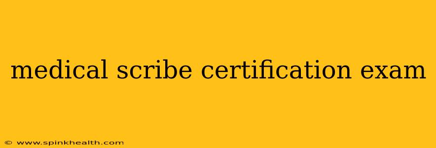 medical scribe certification exam