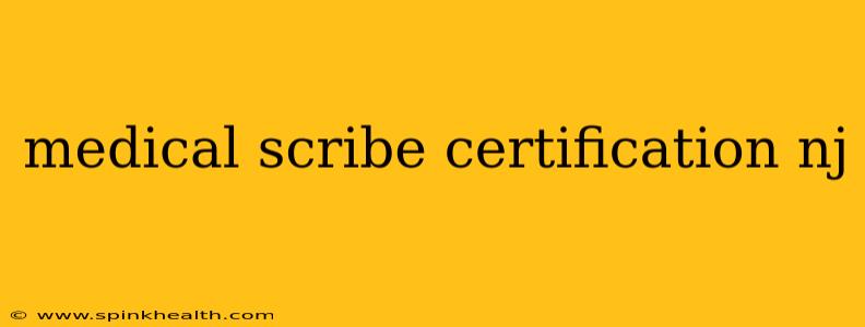 medical scribe certification nj