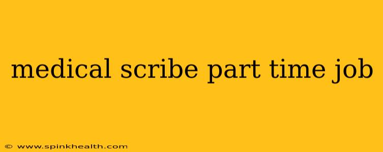 medical scribe part time job