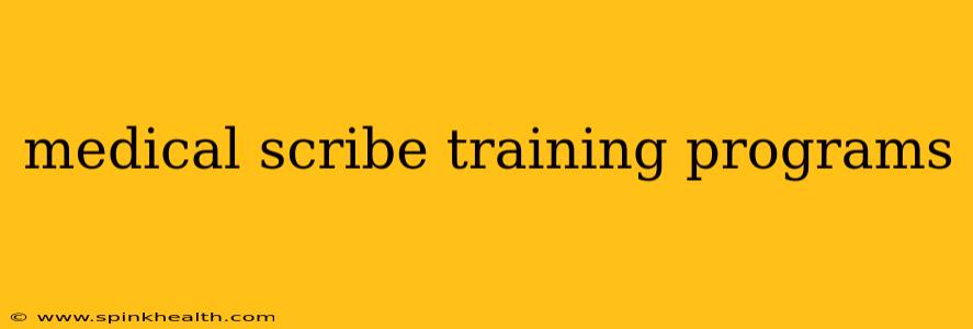 medical scribe training programs
