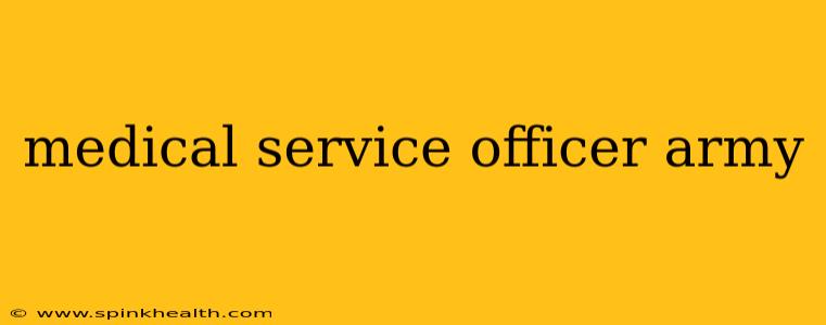 medical service officer army