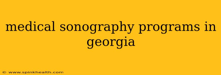 medical sonography programs in georgia