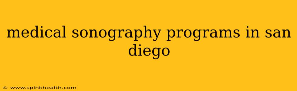 medical sonography programs in san diego