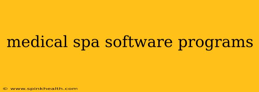 medical spa software programs