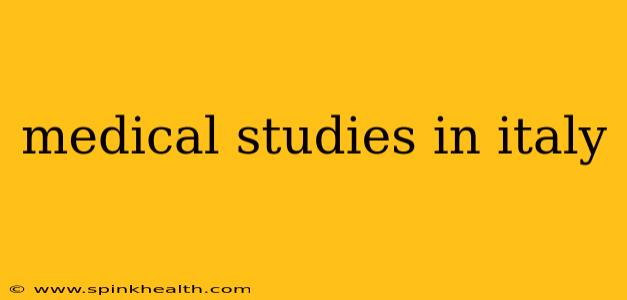 medical studies in italy