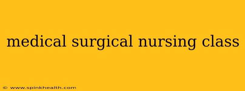 medical surgical nursing class
