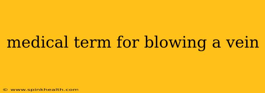 medical term for blowing a vein