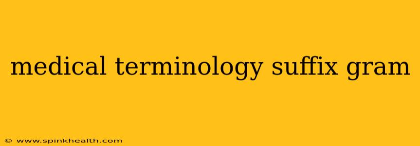 medical terminology suffix gram