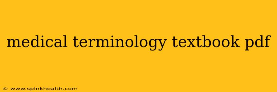 medical terminology textbook pdf