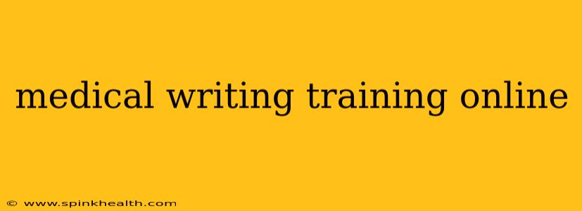 medical writing training online
