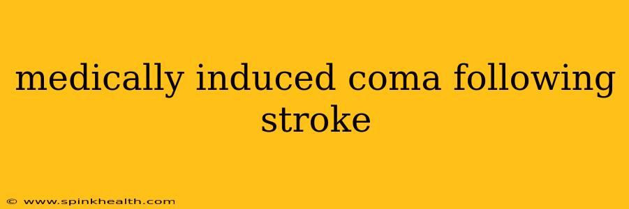 medically induced coma following stroke