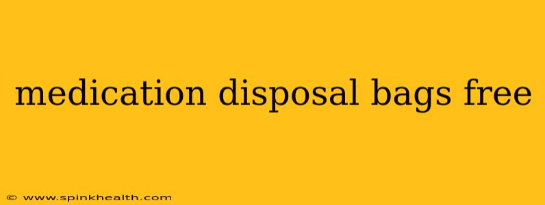 medication disposal bags free