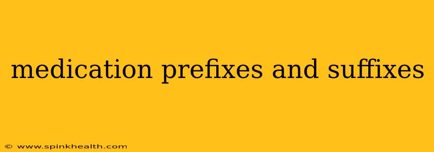 medication prefixes and suffixes
