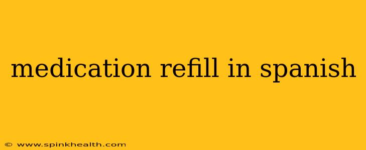 medication refill in spanish