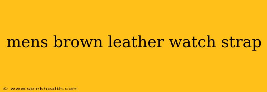 mens brown leather watch strap