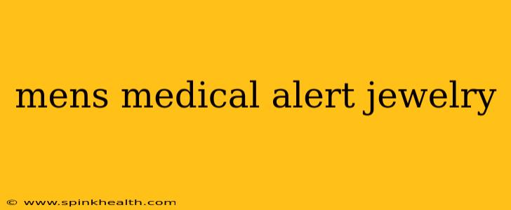 mens medical alert jewelry