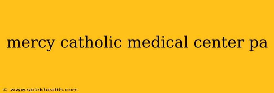 mercy catholic medical center pa