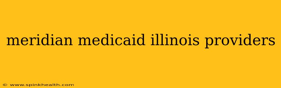 meridian medicaid illinois providers
