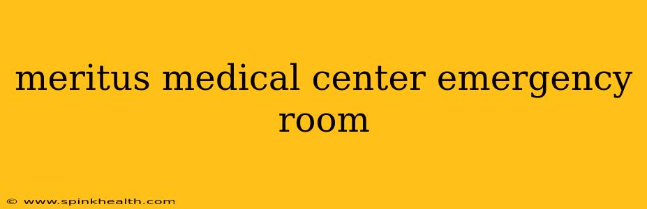meritus medical center emergency room