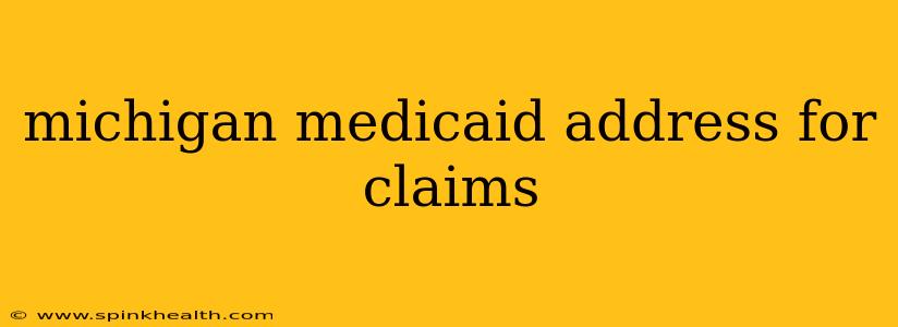 michigan medicaid address for claims