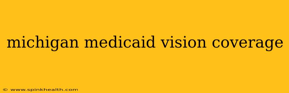 michigan medicaid vision coverage