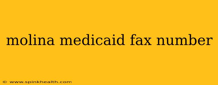molina medicaid fax number