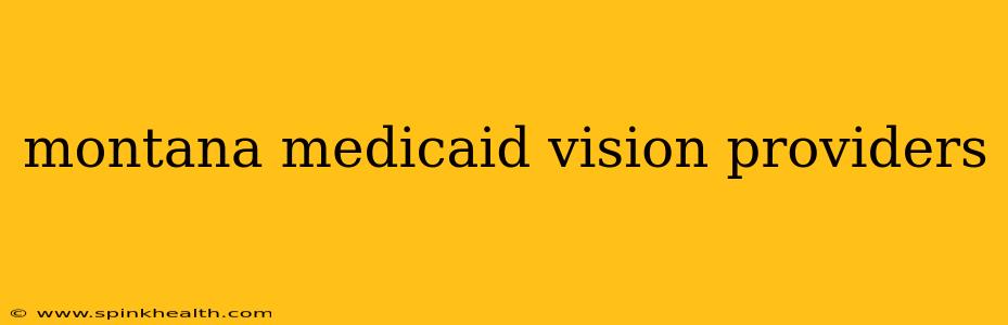 montana medicaid vision providers