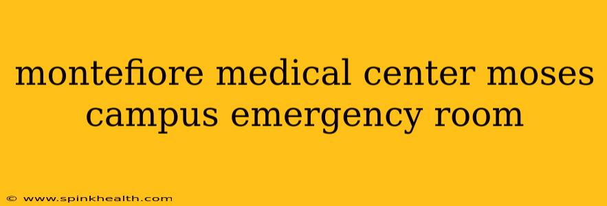 montefiore medical center moses campus emergency room