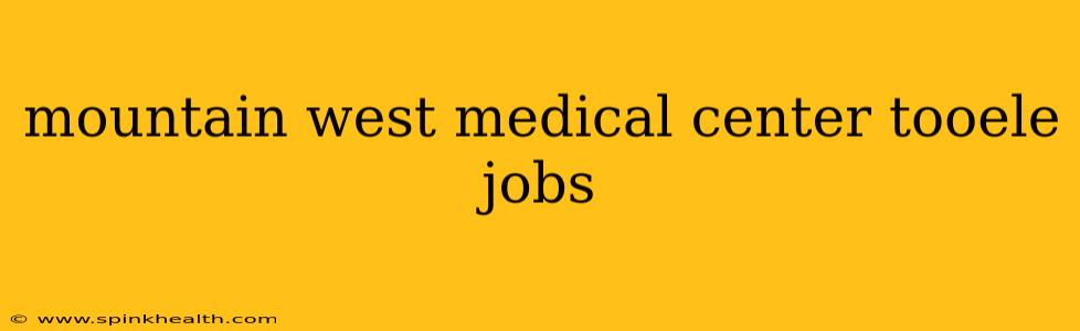 mountain west medical center tooele jobs