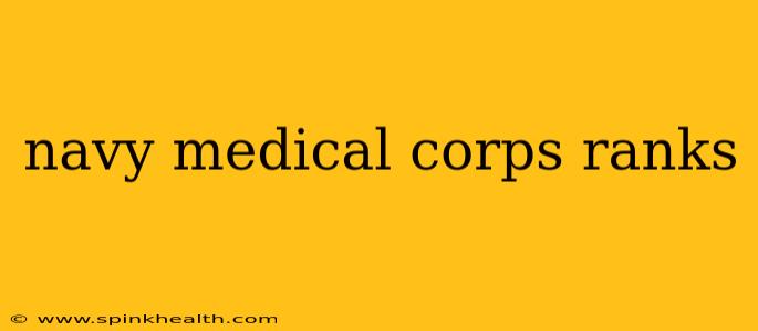 navy medical corps ranks