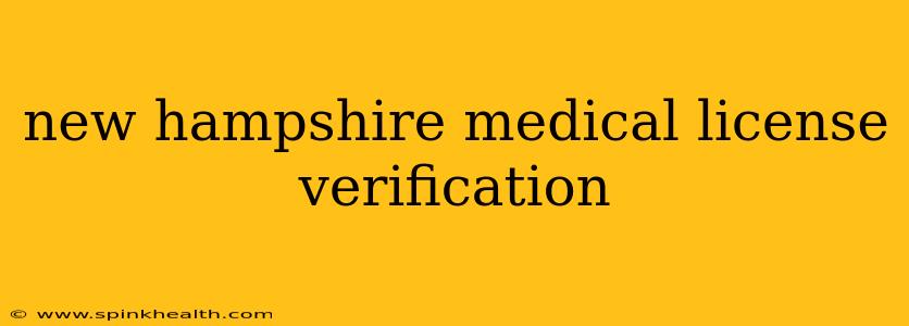 new hampshire medical license verification