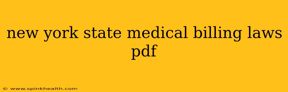 new york state medical billing laws pdf