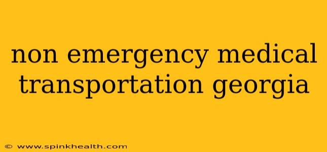 non emergency medical transportation georgia