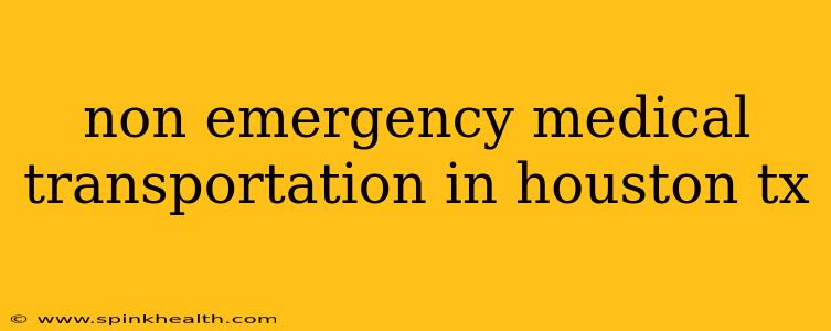 non emergency medical transportation in houston tx