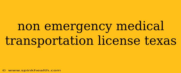 non emergency medical transportation license texas
