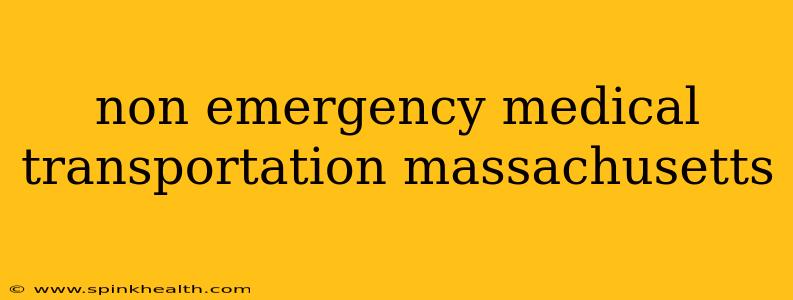 non emergency medical transportation massachusetts