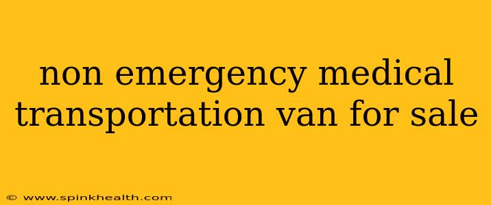 non emergency medical transportation van for sale